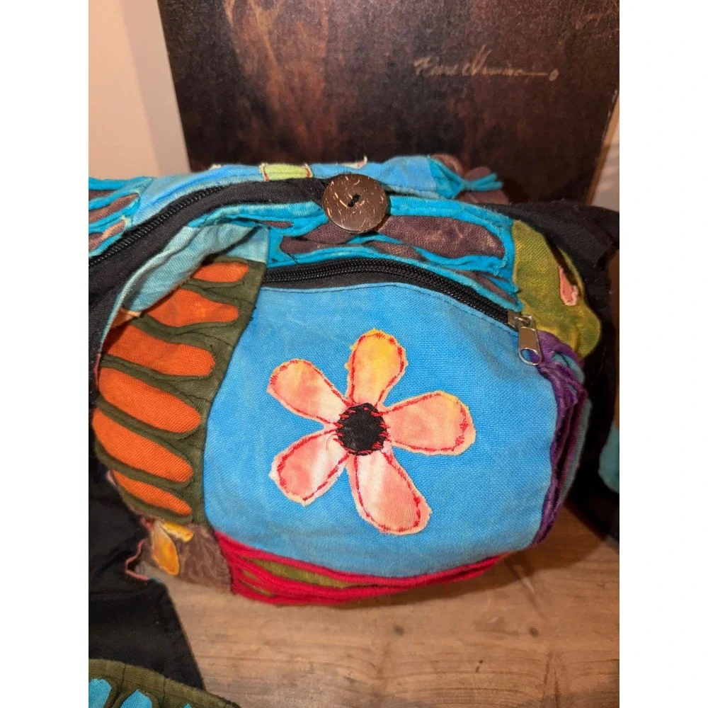 Rising International Patchwork Boho Flower Crossbody‎ Bag Sling Bag hippie